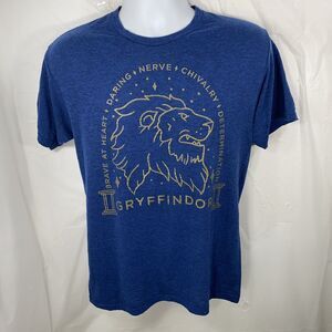 Harry Potter Witchcraft Wizardry Blue Adult Medium Graphic T-Shirt Gryffindor